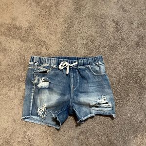cute rip pair of jean shorts